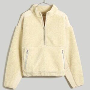 Madewell Faux Shearling Half-Zip Pullover